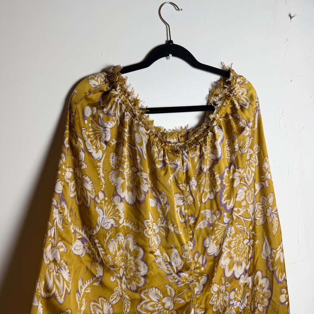 Free People Golden Combo Dreamy Days Pajama Set Oversized Wide Leg - Picture 13 of 13